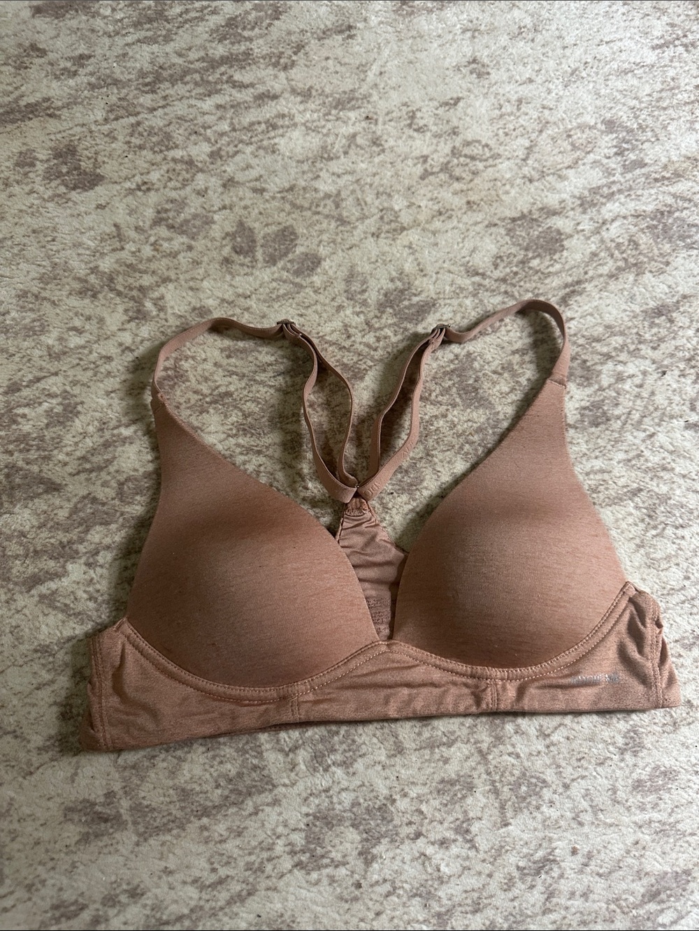 Adore Me 32A Nude Wireless T-Shirt Bra Lightly Lined Convertible Racerback Beige